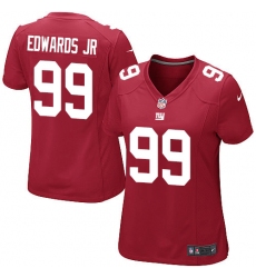 Women's Nike New York Giants #99 Mario Edwards Jr Game Red Alternate NFL Jersey