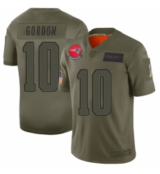Men's New England Patriots #10 Josh Gordon Limited Camo 2019 Salute to Service Football Jersey