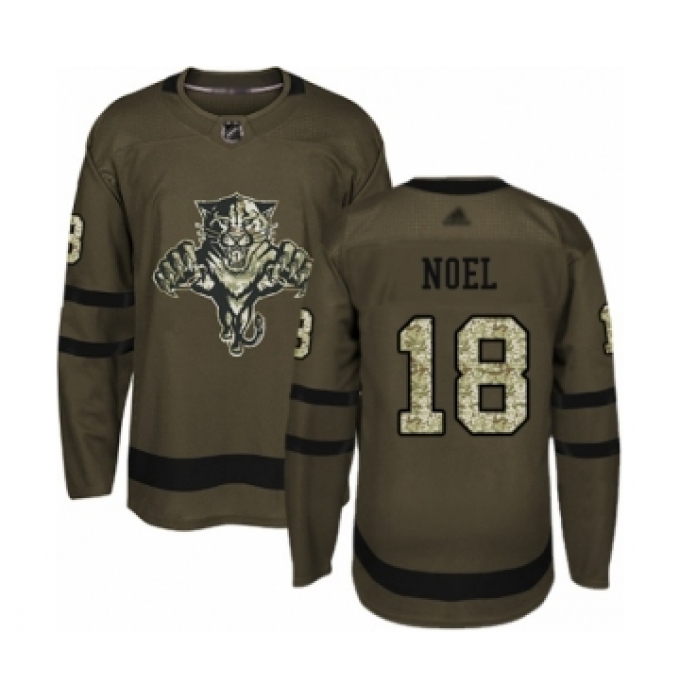 Men's Florida Panthers #18 Serron Noel Authentic Green Salute to Service Hockey Jersey