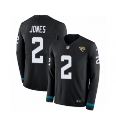 Youth Nike Jacksonville Jaguars #2 Landry Jones Limited Black Therma Long Sleeve NFL Jersey