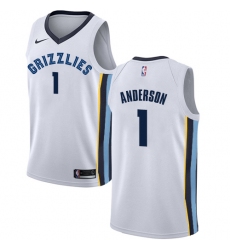 Men's Nike Memphis Grizzlies #1 Kyle Anderson Swingman White NBA Jersey - Association Edition