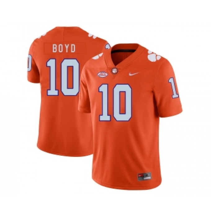Clemson Tigers 10 Tajh Boyd Orange Nike College Football Jersey