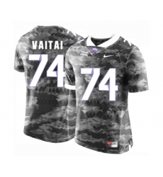 TCU Horned Frogs 74 Halapoulivaati Vaitai Gray College Football Limited Jersey