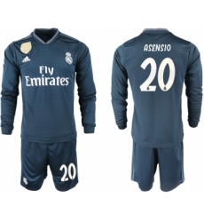2018-19 Real Madrid 20 ASENSIO Away Long Sleeve Soccer Jersey