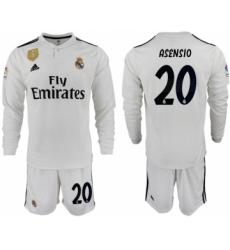 2018-19 Real Madrid 20 ASENSIO Home Long Sleeve Soccer Jersey