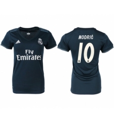 2018-19 Real Madrid 10 MODRIC Away Women Soccer Jersey
