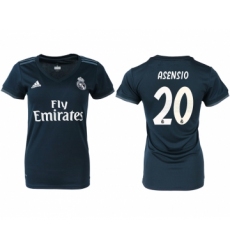2018-19 Real Madrid 20 ASENSIO Away Women Soccer Jersey