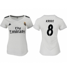 2018-19 Real Madrid 8 KROOS Home Women Soccer Jersey