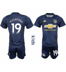 2018-19 Manchester United 19 RASHFORD Third Away Youth Soccer Jersey