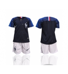France Home 2-Star Youth 2018 FIFA World Cup Soccer Jersey