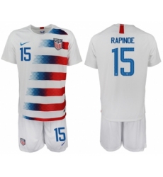 2018-19 USA 15 RAPINOE Home Soccer Jersey