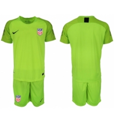 2018-19 USA Fluorescent Green Goalkeeper Soccer Jersey
