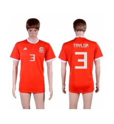 2018-19 Wales 3 TAYLOR Home Thailand Soccer Jersey