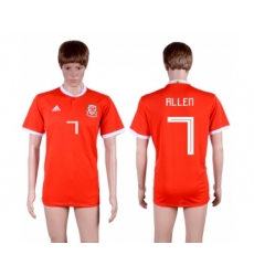 2018-19 Wales 7 ALLEN Home Thailand Soccer Jersey