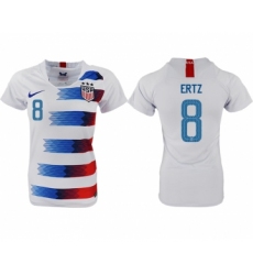 2018-19 USA 8 ERTZ Home Women Soccer Jersey