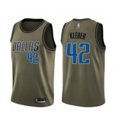 Youth Dallas Mavericks #42 Maxi Kleber Swingman Green Salute to Service Basketball Jersey