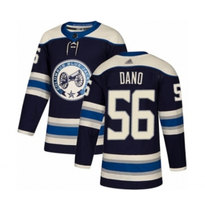 Men's Columbus Blue Jackets #56 Marko Dano Authentic Navy Blue Alternate Hockey Jersey