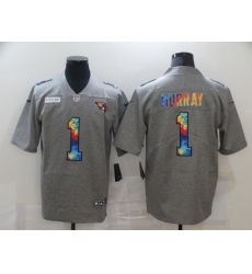 Men's Arizona Cardinals #1 Kyler Murray Gray Rainbow Version Nike Limited Jersey