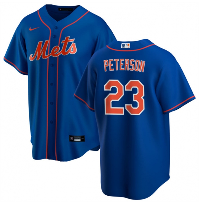 Men's New York Mets ##23 David Peterson Royal Cool Base Stitched Baseball Jersey