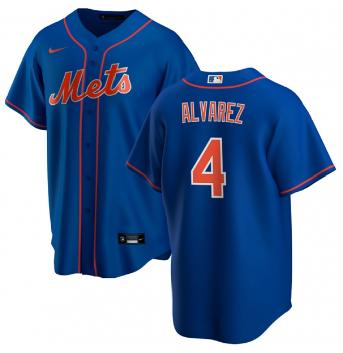 Men's New York Mets #4 Francisco álvarez Royal Cool Base Stitched Baseball Jersey