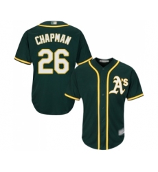 Men's Oakland Athletics #26 Matt Chapman Replica Green Alternate 1 Cool Base Baseball Jersey