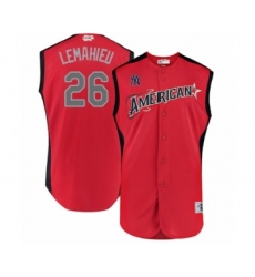 Men's New York Yankees #26 DJ LeMahieu Authentic Red American League 2019 Baseball All-Star Jersey