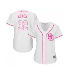 Women's San Diego Padres #32 Franmil Reyes Replica White Fashion Cool Base Baseball Jersey