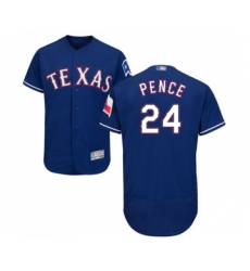 Men's Texas Rangers #24 Hunter Pence Royal Blue Alternate Flex Base Authentic Collection Baseball Jersey