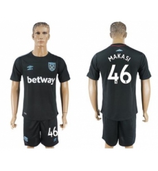 West Ham United #46 Makasi Away Soccer Club Jersey
