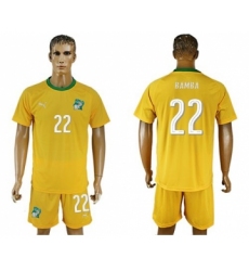 Cote d'lvoire #22 Bamba Home Soccer Country Jersey