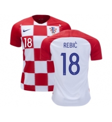 Croatia #18 Rebic Home Soccer Country Jersey