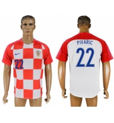 Croatia #22 Pivaric Home Soccer Country Jersey