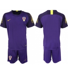 Croatia Blank Purple Goalkeeper Soccer Country Jersey