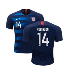 Women's USA #14 Robinson Away Soccer Country Jersey