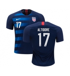 Women's USA #17 Altidore Away Soccer Country Jersey