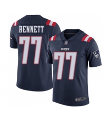 Men's New England Patriots #77 Michael Bennett Limited Navy Blue Rush Vapor Untouchable Football Jersey