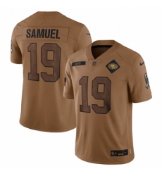 Men's San Francisco 49ers #19 Deebo Samuel Nike Brown 2023 Salute To Service Limited Jersey