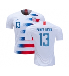 USA #13 Palmer-Brown Home Kid Soccer Country Jersey