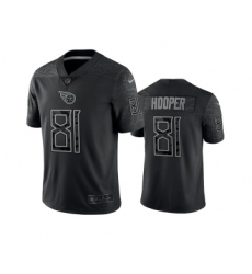 Men's Tennessee Titans #81 Austin Hooper Black Reflective Limited Stitched Football Jersey