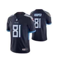 Men's Tennessee Titans #81 Austin Hooper Navy Vapor Untouchable Stitched Jersey