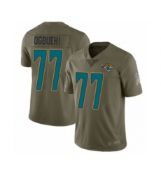 Youth Jacksonville Jaguars #77 Cedric Ogbuehi Limited Olive 2017 Salute to Service Football Jersey