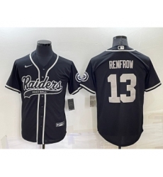 Men's Las Vegas Raiders #13 Hunter Renfrow Black Stitched MLB Cool Base Nike Baseball Jersey