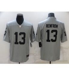 Men's Las Vegas Raiders #13 Hunter Renfrow Gray Nike Silver Inverted Legend Jersey