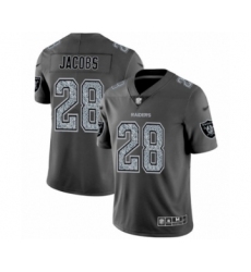 Men's Oakland Raiders #28 Josh Jacobs Gray Static Fashion Limited Football Jersey