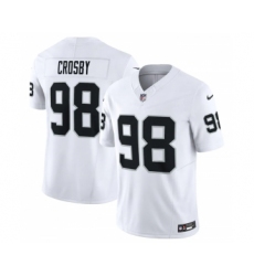 Men's Las Vegas Raiders #98 Maxx Crosby White 2023 F.U.S.E Vapor Untouchable Stitched Football Jersey