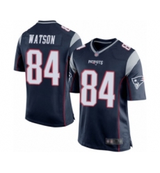 Men's New England Patriots #84 Benjamin Watson Game Navy Blue Team Color Football Jersey
