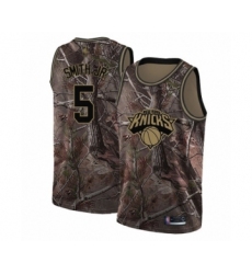 Men's New York Knicks #5 Dennis Smith Jr. Swingman Camo Realtree Collection Basketball Jersey