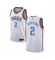 Men's Oklahoma City Thunder #2 Shai Gilgeous-Alexander Authentic White Basketball Jersey - Association Edition