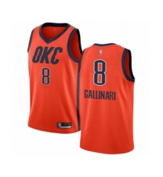 Youth Oklahoma City Thunder #8 Danilo Gallinari Orange Swingman Jersey - Earned Edition