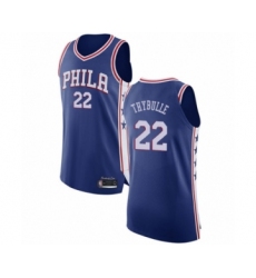 Men's Philadelphia 76ers #22 Mattise Thybulle Authentic Blue Basketball Jersey - Icon Edition